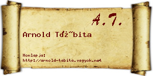 Arnold Tábita névjegykártya